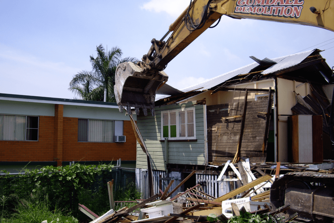 Photo of the 24–26 Augustus Street, Toowong demolition project | Featured image for Coles, Rochedale.
