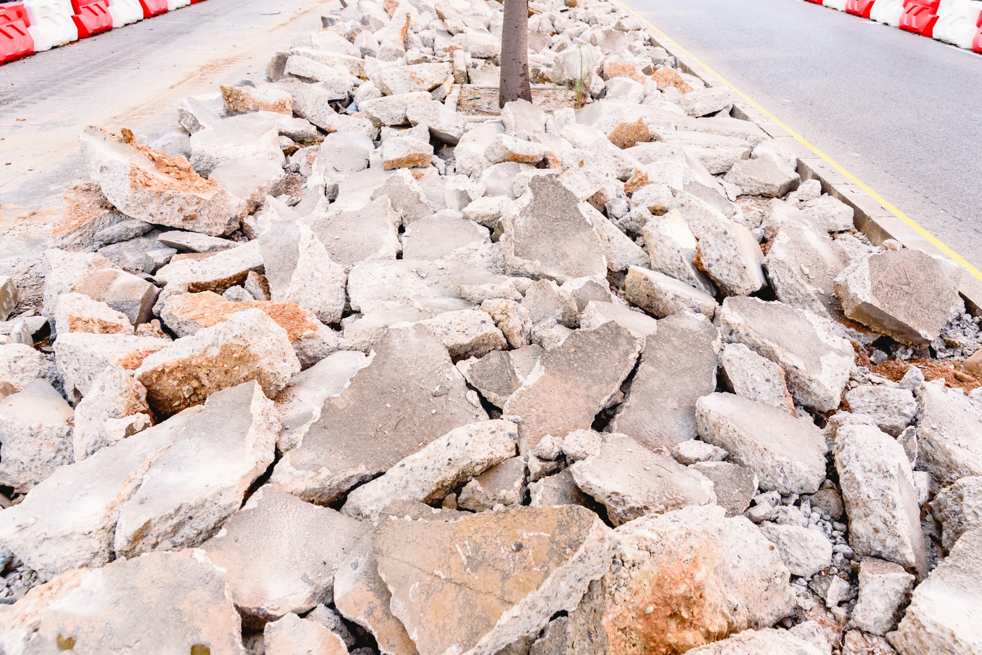 Broken concrete | Featured image for The How to Dispose of Concrete Blog by Gumdale Demolition.