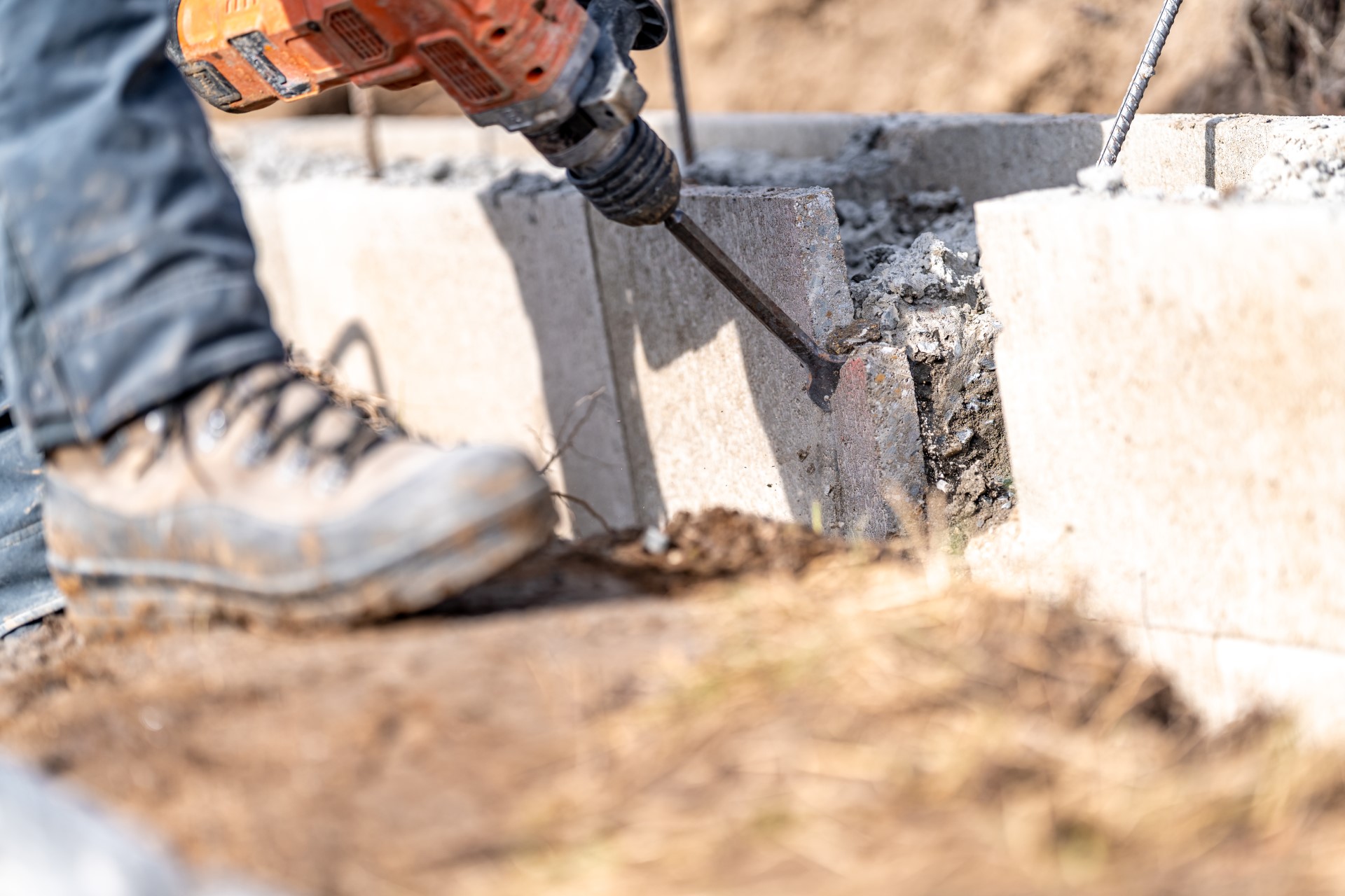 A power tool being used in demolition | Featured image for The Demolition Process Blog by Gumdale Demolition.